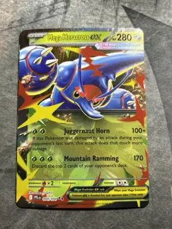 MISPRINT Mega Heracross EX 004/094 Phantasmal Flames Double Rare Pokemon TCG NM - Image 1