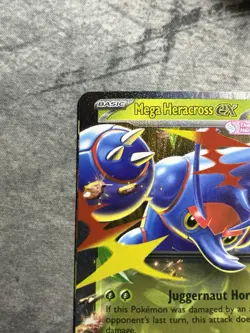 MISPRINT Mega Heracross EX 004/094 Phantasmal Flames Double Rare Pokemon TCG NM - Image 3