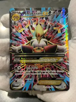 Pokemon TCG M Alakazam EX 118/124 Fates Collide Holo Full Art Mega DMG - Image 3
