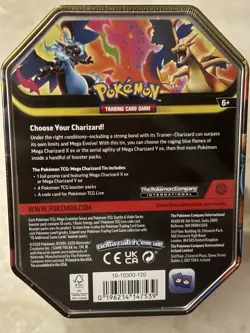 Pokemon Mega Charizard ex Factory Sealed Tin Box - Charizard Y - 4 Booster Packs - Image 4
