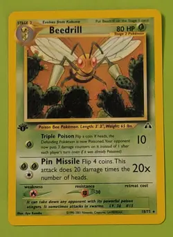 2001 Pokemon Neo Discovery - 1st Edition - Beedrill 18/75 - Ungraded - Image 1