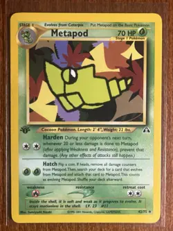 [NM] 2001 Pokemon Neo Discovery Metapod 1st Edition #42/75 Uncommon - Image 1