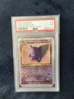 2002 POKEMON LEGENDARY COLLECTION #11 GENGAR-REVERSE FOIL PSA 7 - Image 1