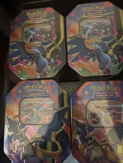 Pokemon TCG Mega Charizard X and Mega Charizard Y Tins Sealed Lot Of 4 New 🔥🔥 - Image 1