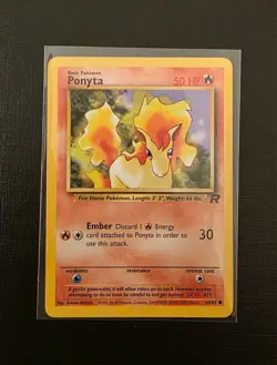 Pokemon Ponyta 64/82 Team Rocket Vintage WOTC Common - Image 1
