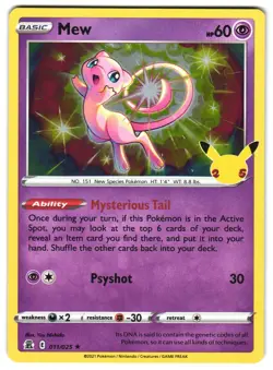 Mew 011/025 Holo Celebrations Pokemon TCG - Image 1