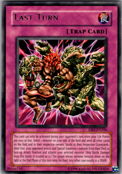 Last Turn - DB2-EN206 - Rare Unlimited Edition YUGIOH - Image 1