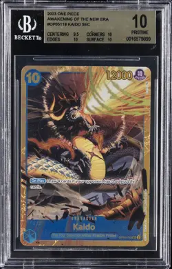 2023 ONE PIECE AWAKENING OF THE NEW ERA #OP05-118 KAIDO BGS 10 - Image 1