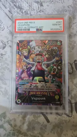 Namco One Piece Vegapunk OP07-097 500 Years Future Alt Art Foil PSA 10 - Image 1