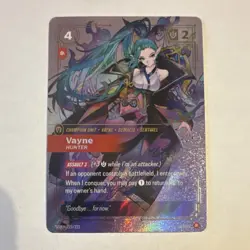 Riot Games League of Legends SFO Vayne Champion Unit Foil Sentinel Card 223/221 - Image 1