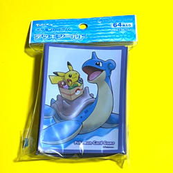 Pokemon Individual Card Sleeves Pikachu Lapras 64ct Exclusive JAPAN - Image 1