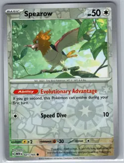 Spearow 021/165 Reverse Holo SV: Scarlet & Violet 151 - Pokemon Card - NM - Image 1