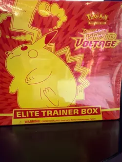 Pokemon Elite Trainer Box Sword & Shield Vivid Voltage Pikachu Chase Card - Image 1