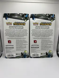 2x Sealed Lost Thunder Blister Packs - Art Set Salandit Rowlet Sun & Moon Cards - Image 2