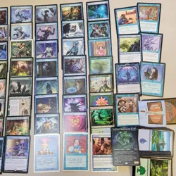 GREEN BLUE 12/12 Rare ***WIZARDS*** TRIBAL COMMANDER DECK OF 100 MTG Cards - Image 2