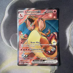 Pokemon TCG Charizard EX 183/165 Scarlet & Violet Card English 151 - NM - Image 1