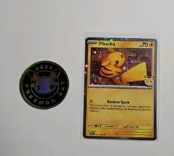 Pokemon Day 2026 Pikachu Stamped Promo Card /coin 051/162 - Image 1