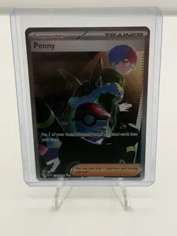 Pokemon TCG Penny Holo Card Sv: Paldean Fates - Image 1