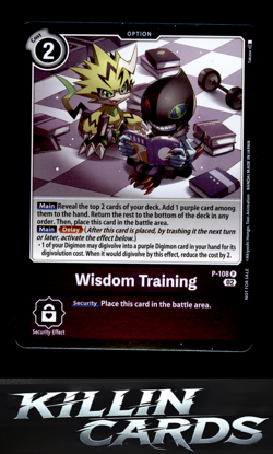 Wisdom Training (Blast Ace Box Topper) P-108 P Promo Digimon Promotion Cards Dig - Image 1