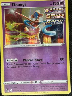 Deoxys - 120/264 Fusion Strike NON Holo Rare Battle Deck Exclusive Pokemon Card - Image 1
