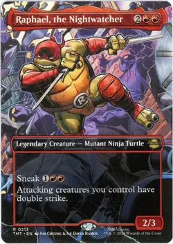 Raphael the Nightwatcher - Borderless - Teenage Mutant Ninja Turtles - MtG- NM - Image 1