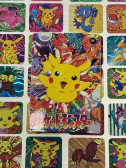 Pokemon Vintage Vending machine Sticker HOLO Prism 2000 Nintendo Japan Bandai - Image 1