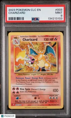 Charizard & Ho-Oh EX Deck Charizard PSA 9 003/034 2023 Pokemon CLC - Image 1