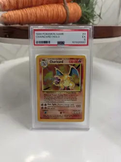 Pokemon Charizard Base Set Holo Rare #4/102 1999 PSA 5 - Image 1