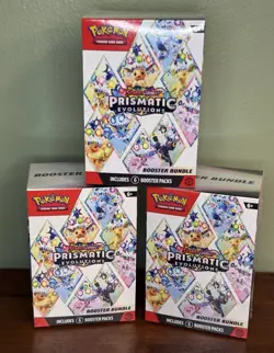 Pokemon Prismatic Evolutions Booster Bundle- Lot of 3 - New & Sealed PRE-EN ✅📦 - Image 1