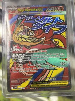 Pokemon Ascended Heroes Mega Hawlucha ex Mega Attack Rare 268/217 Pack Fresh - Image 2