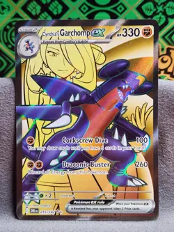Pokemon Cynthia’s Garchomp Ex SR 215/182 Destined Rivals English NM - Image 1
