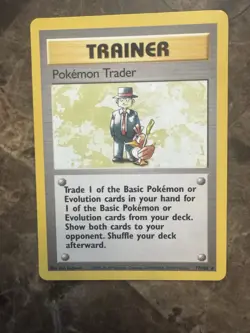 Pokemon Trader 77/102 Base Set (1999) – Vintage WOTC Trainer – Played - Image 1