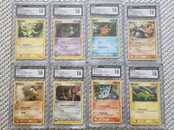 Pokemon Vintage CGC Gem Mint 10 lot of 8 slabs, Ex 2003-2006, Staryu, Chikorita - Image 1