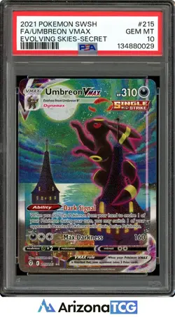 Pokemon 2021 Umbreon VMAX 215/203 Alt Art Evolving Skies GEM MINT PSA 10 - Image 1