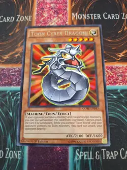 Yugioh Toon Cyber Dragon CORE-EN043 Rare 1st Edition Near Mint - Image 1