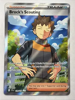 Pokemon TCG Brock’s Scouting Trainer 179/159 Journey Together Ultra Rare NM Card - Image 1