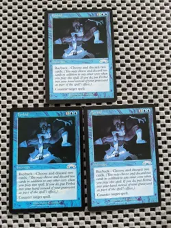 Magic MTG 3x Forbid English Ice Age Cards LP/EX - Image 1