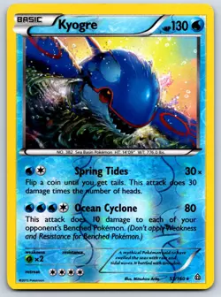 Kyogre - Reverse Holo - XY Primal Clash 53/160 Pokemon Card LP - Image 1