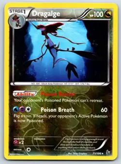 Dragalge - Reverse Holo - XY - Flashfire 71/106 Pokemon Card LP - Image 1