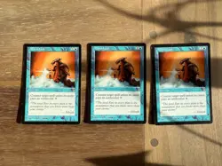 Magic The Gathering MTG Stronghold Mana Leak Vintage card x3 - Image 1