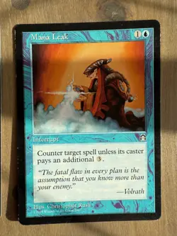 Magic The Gathering MTG Stronghold Mana Leak Vintage card x3 - Image 4