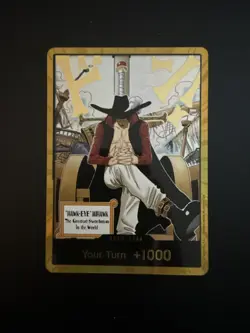 DON!! Card Gold Frame Mihawk OP14 ONE PIECE Seven Warlords of the Azure Ocean NM - Image 1