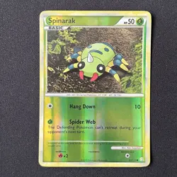 Spinarak Reverse Holo 83/123 HeartGold & SoulSilver Pokemon Card - Image 2