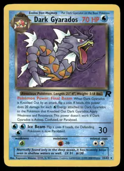 2# Pokemon Cards Dark Gyarados 25/82 UNLIMITED Team Rocket Rare - Image 1