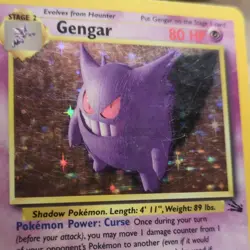 Pokemon TCG Fossil Gengar Holo 5/62 English Vintage 1999 Card - Image 3