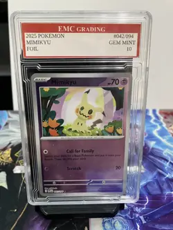 MIMIKYU #042/094 RARE FOIL Pokemon 2025 Card GRADED 10 MINT TCG CCG - Image 1