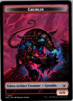 Magic the Gathering Gremlin Treasure Token March of the Machine Commander MTG - Image 1