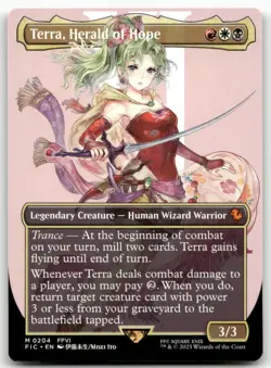 Terra, Herald of Hope (Borderless) 204 MTG M Commander: FINAL FANTASY Near Mint - Image 1