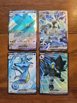 Lot of 4 "Blue Theme" Pokemon Full Art Cards (Kingdra EX, Glimmora Ex, More) - Image 1