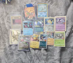 Lot Of 13 Cool Pokemon Cards Some Old And Some New - Image 1